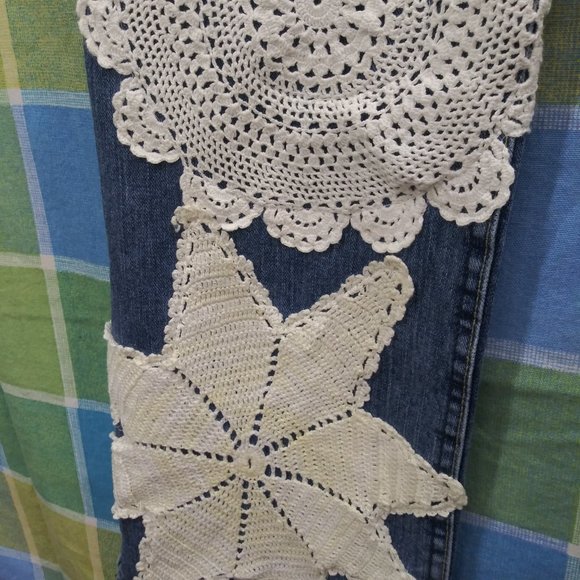 2408 Jeaniemade Upcycled 11/12 Wrangler 100% Cotton Jeans - Picture 3 of 5